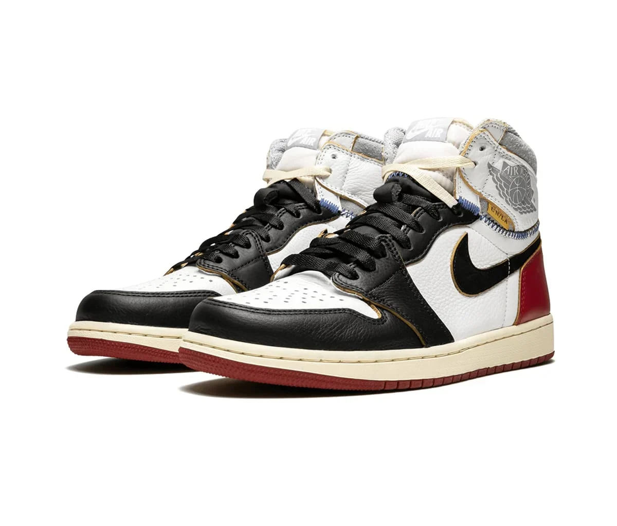 Air Jordan 1 Union Black Toe White / Varsity Red / Grey sneaker, foto 2