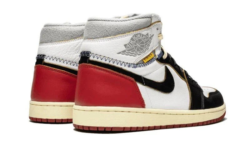 Air Jordan 1 Union Black Toe White / Varsity Red / Grey sneaker, foto 5