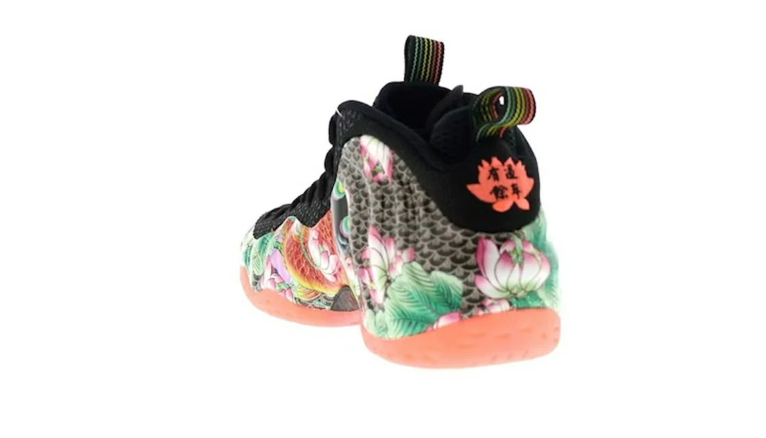 Nike Air Foamposite One Tianjin Black / Black-Lava Glow-Lakeside sneaker, foto 3