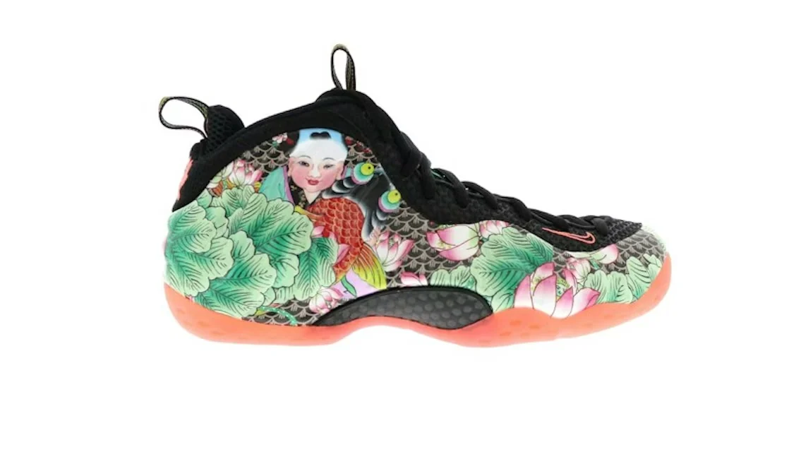 Nike Air Foamposite One Tianjin Black / Black-Lava Glow-Lakeside sneaker, foto 4