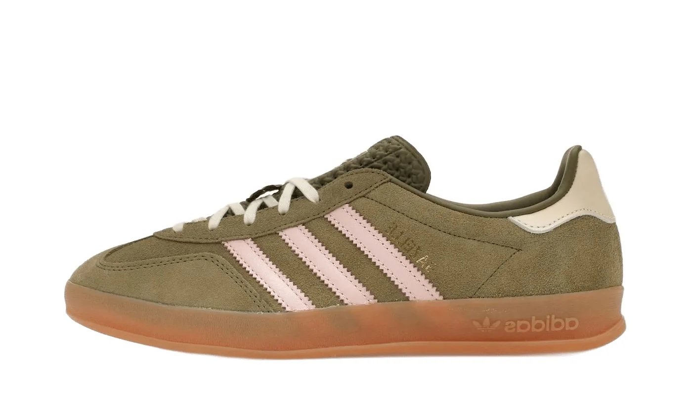 Adidas Gazelle Indoor Focus Olive Clear Pink Gum sneaker