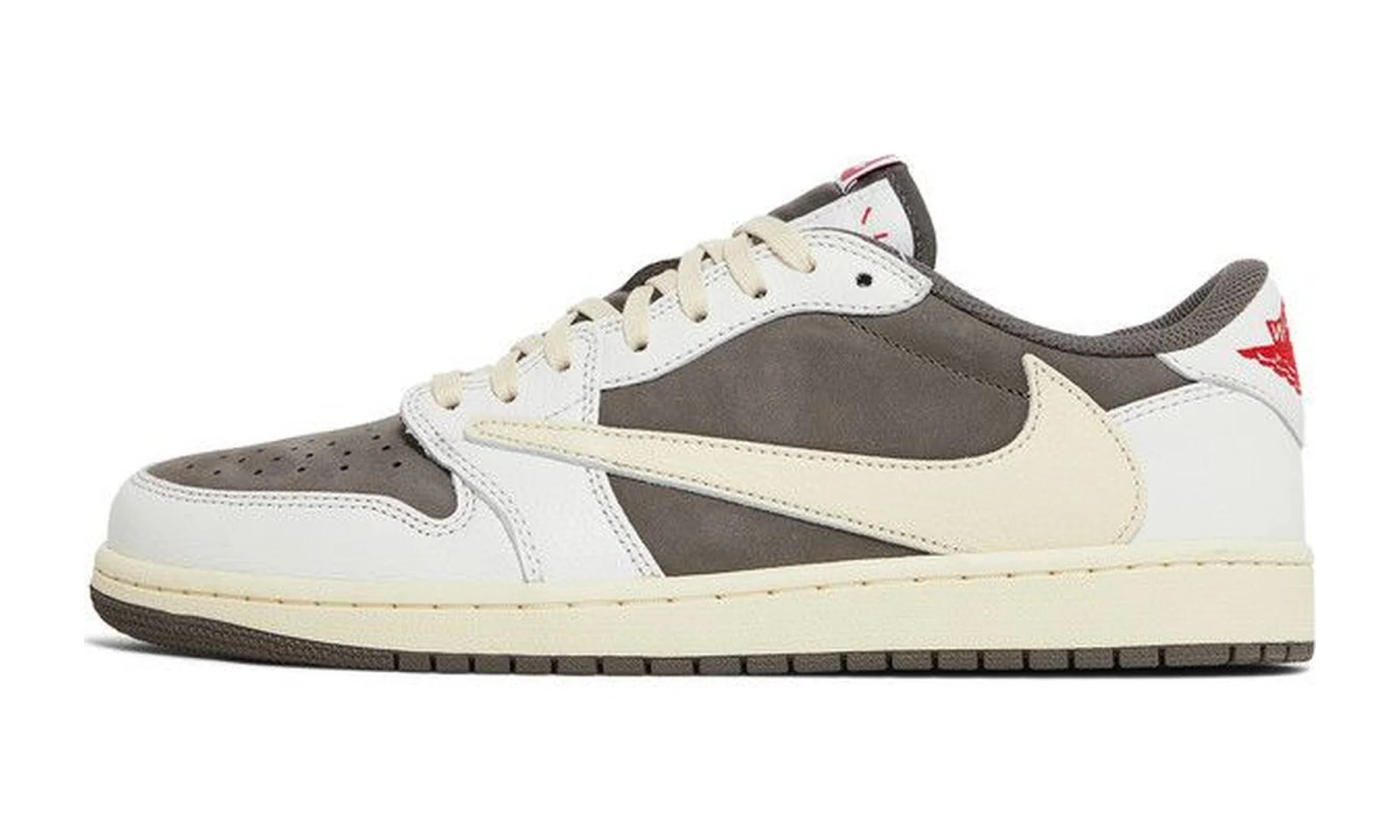 Air Jordan 1 Low Travis Scott Reverse Mocha Sail / University Red-Ridgerock sneaker