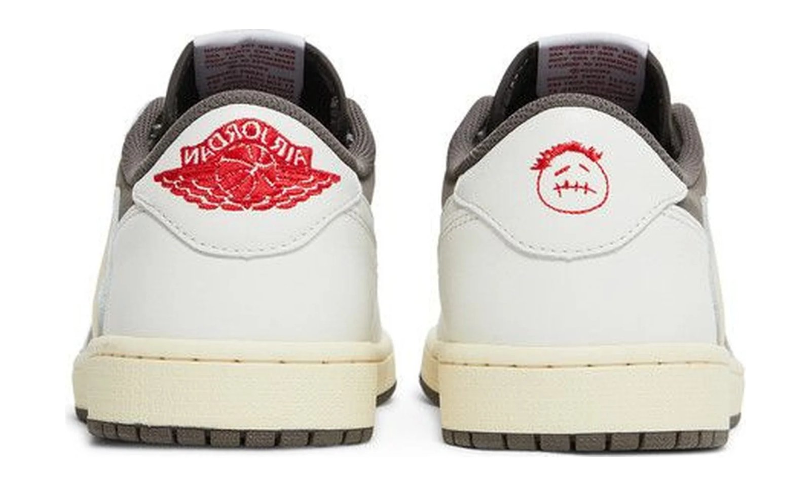 Air Jordan 1 Low Travis Scott Reverse Mocha Sail / University Red-Ridgerock sneaker, foto 3