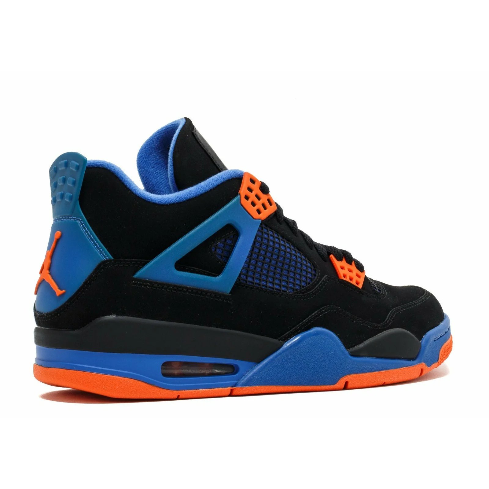 Air Jordan 4 Retro 'Cavs' (2012) Black / Safety Orange-Game Royal sneaker, foto 3