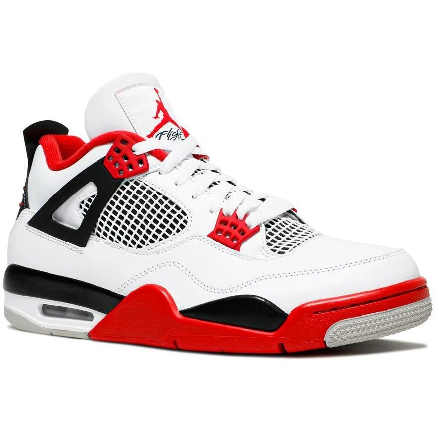 Air Jordan 4 Retro 'Fire Red' (2020) White / Black / Tech Grey sneaker, foto 2