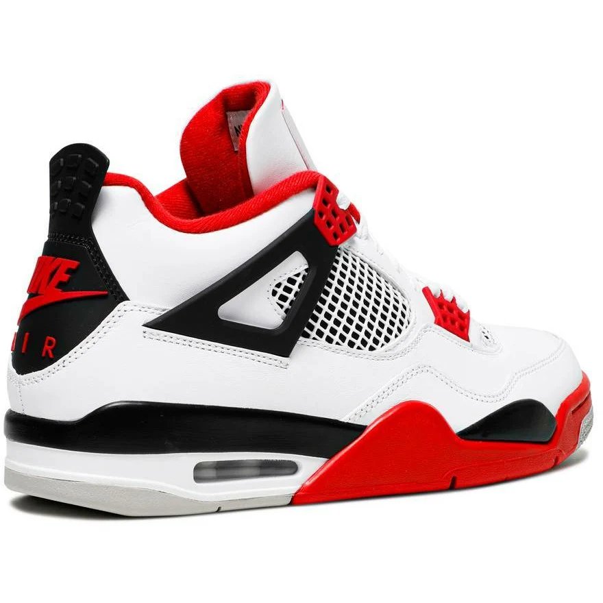 Air Jordan 4 Retro 'Fire Red' (2020) White / Black / Tech Grey sneaker, foto 3