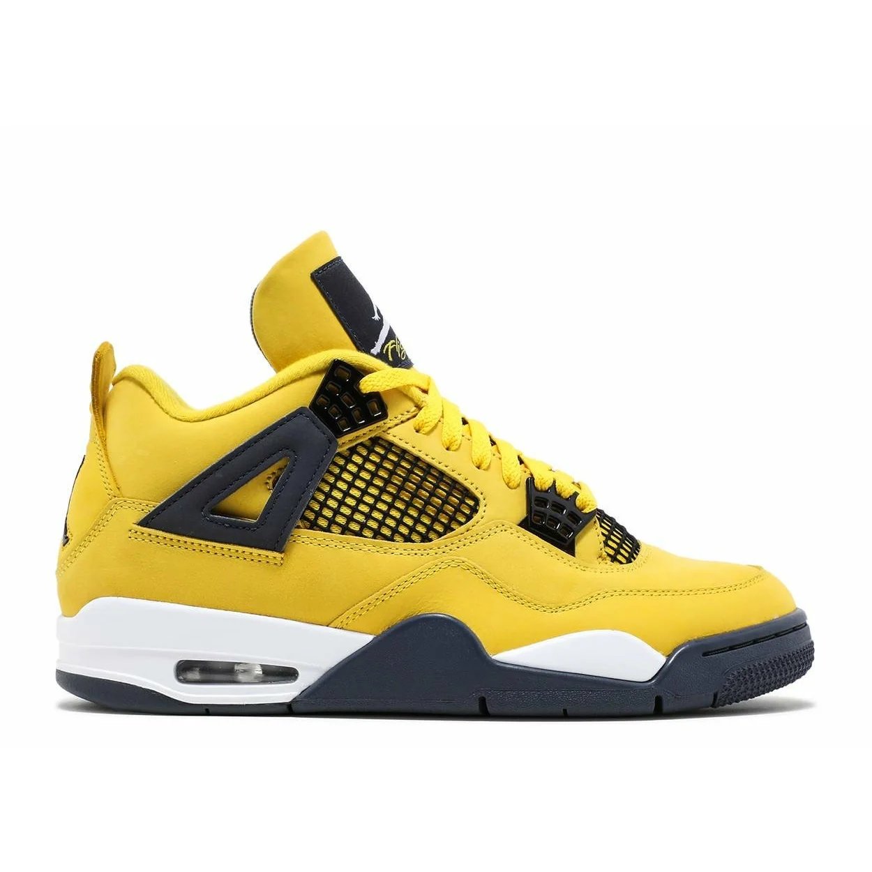 Air Jordan 4 Retro 'Lightning' (2021) Tour Yellow / White-Dark Blue Grey sneaker