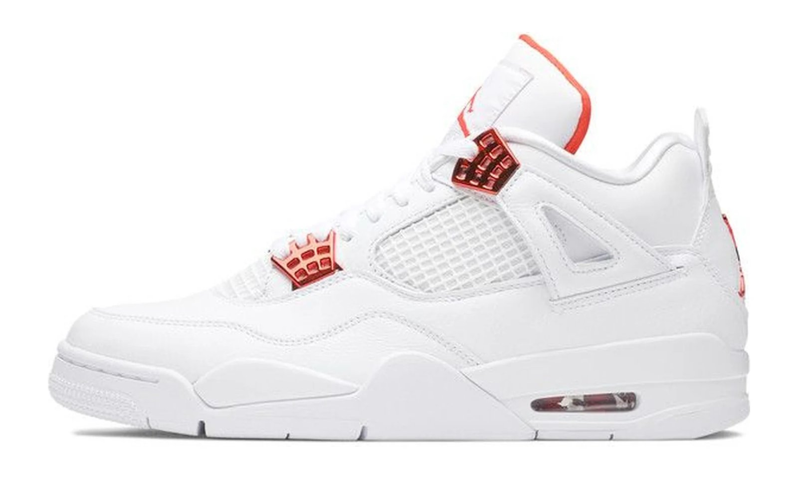 Air Jordan 4 Retro Metallic Orange White / Metallic Silver-Team Orange sneaker