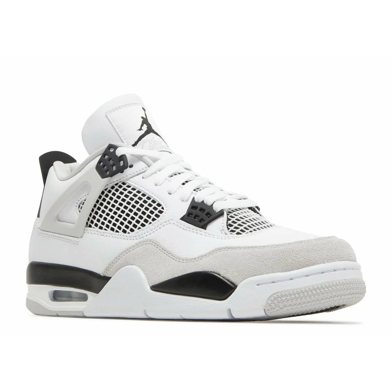 Air Jordan 4 Retro 'Military Black' (2022) White / Neutral Grey sneaker, foto 2