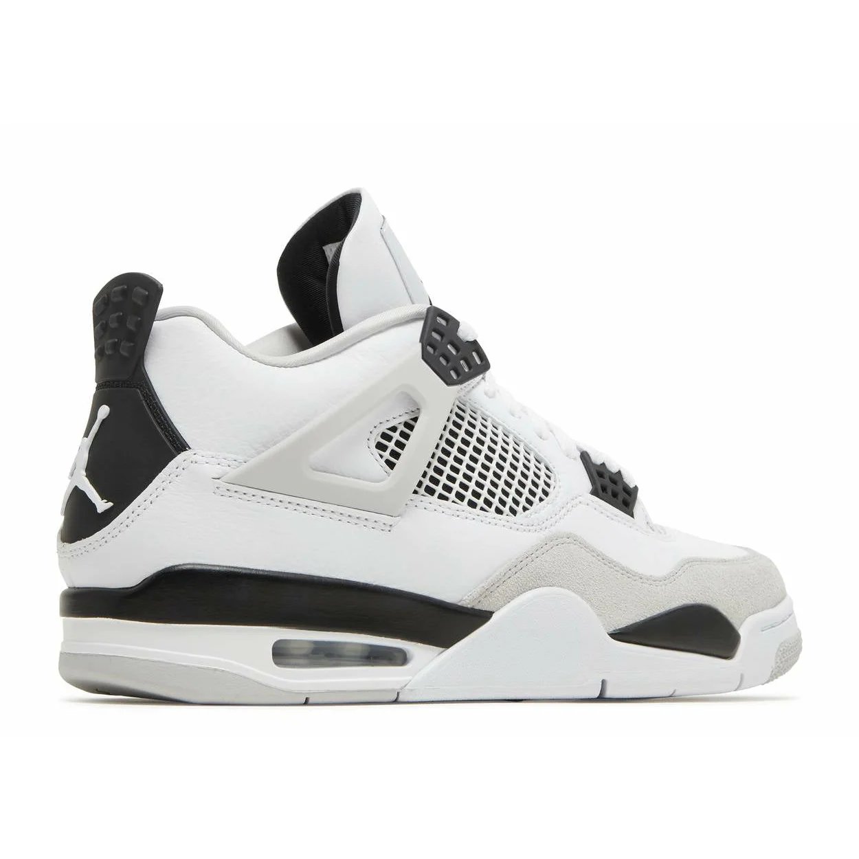 Air Jordan 4 Retro 'Military Black' (2022) White / Neutral Grey sneaker, foto 3