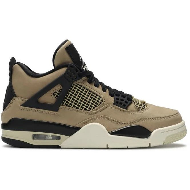 Air Jordan 4 Retro 'Mushroom' (2019) (Donna) Black-Fossil-Pale Ivory sneaker