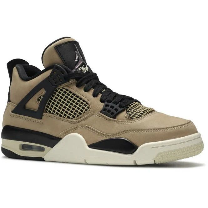 Air Jordan 4 Retro 'Mushroom' (2019) (Donna) Black-Fossil-Pale Ivory sneaker, foto 2