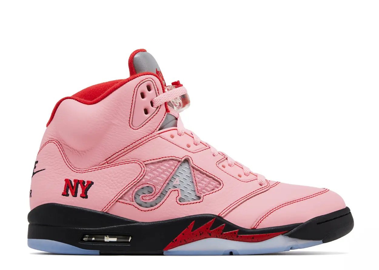 Air Jordan 5 Retro x Awake Ny "Artic Pink" University Red sneaker
