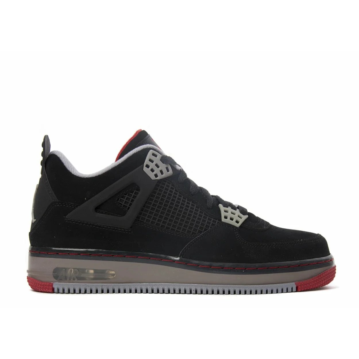 Air Jordan Fusion 4 'Black Cement - Bred' (AJF4) (2009) Grey Fire Red sneaker