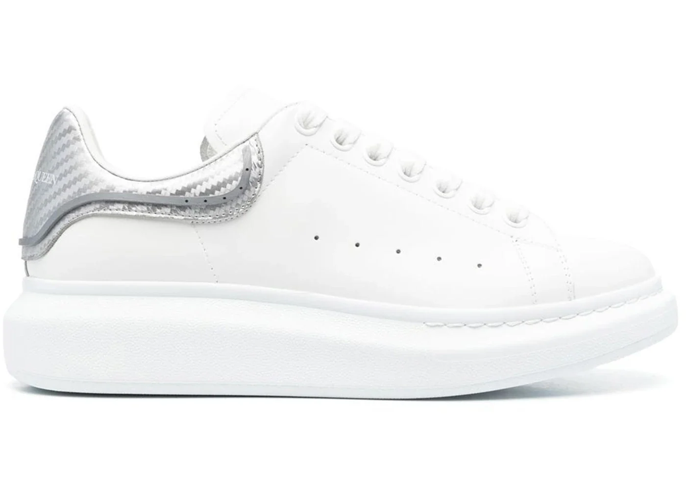 Alexander McQueen Oversized White Silver Metallic sneaker