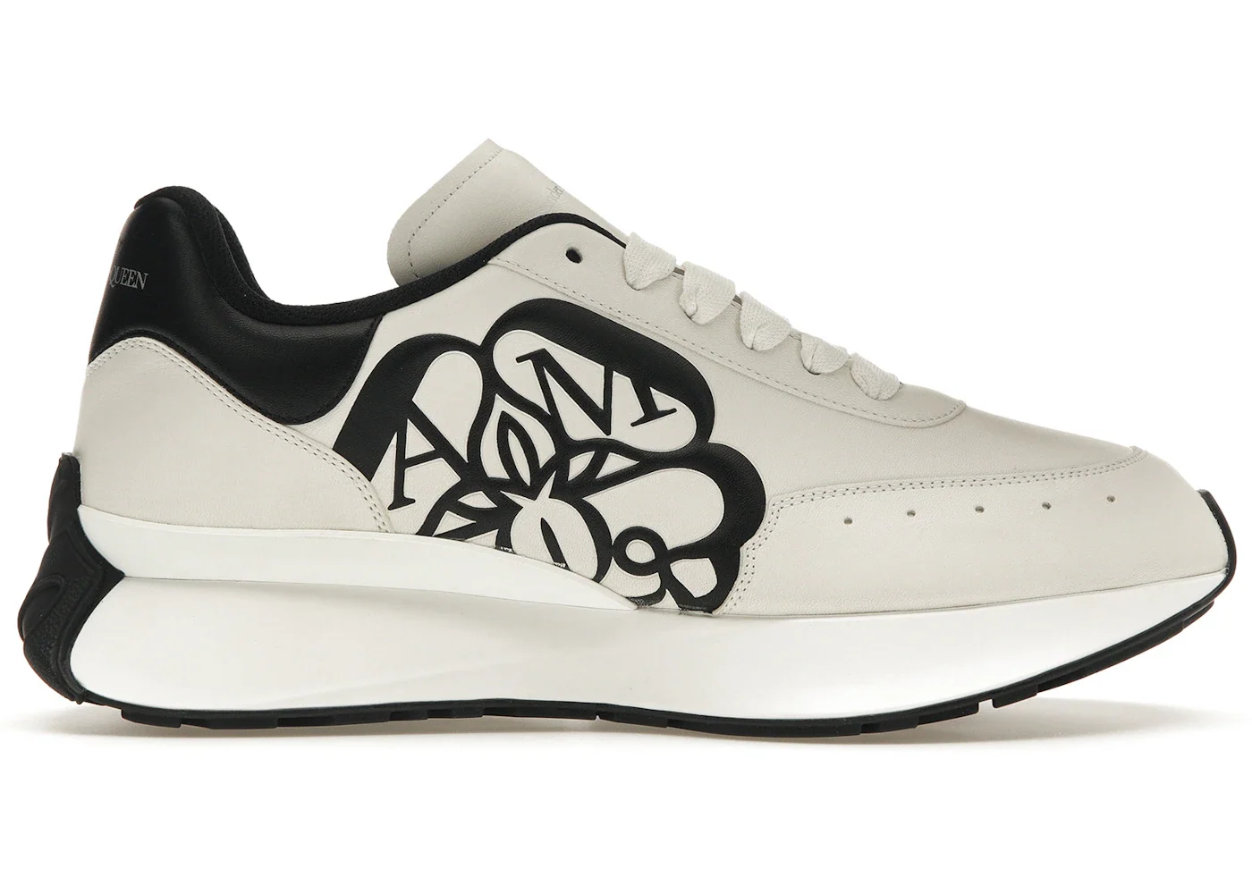 Alexander McQueen Sprint Runner White Black Crest sneaker