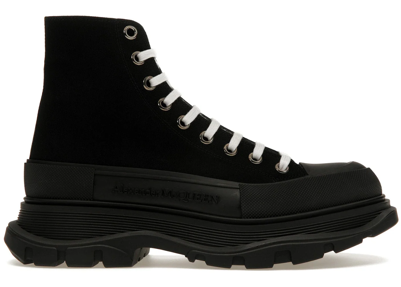 Alexander McQueen Tread Slick Boot Black Black White sneaker