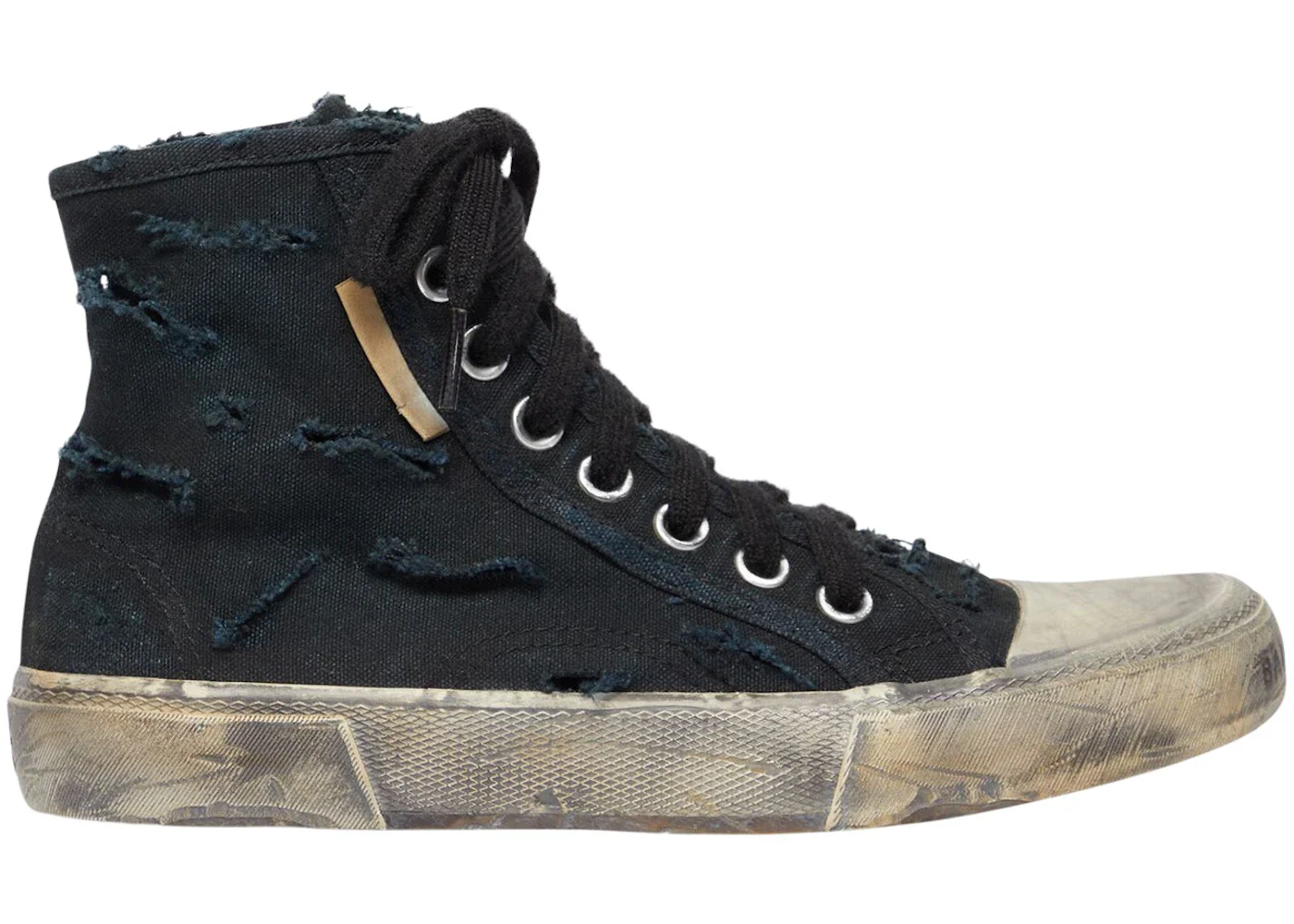 Balenciaga Paris High Top Destroyed Black White sneaker