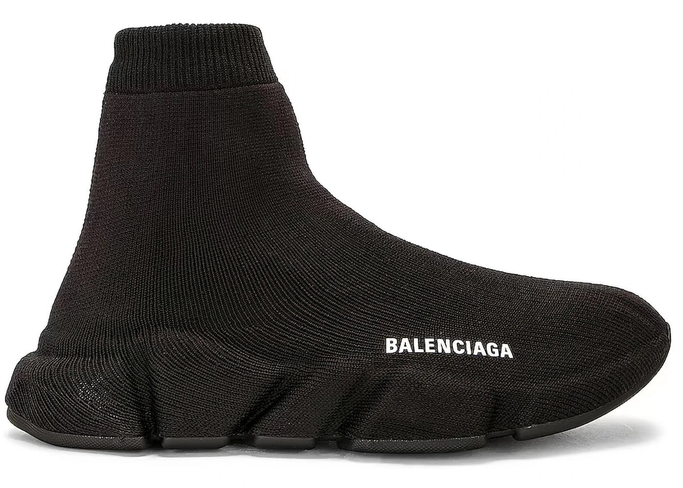 Balenciaga Speed Full Knit Black White Logo sneaker