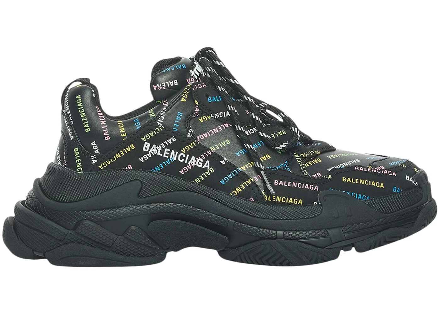 Balenciaga Triple S AllOver Logo Black Multicolor sneaker