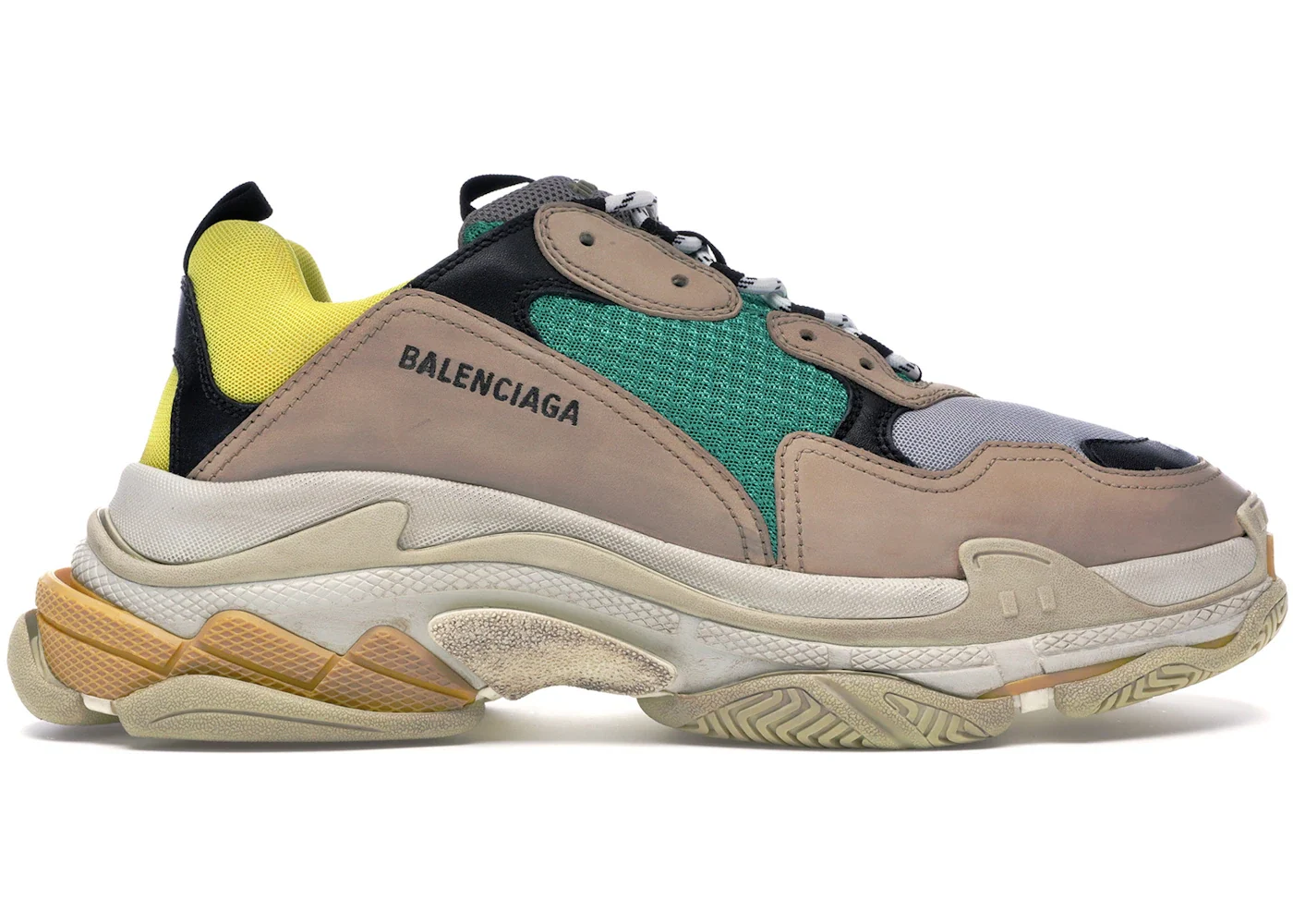 Balenciaga Triple S Beige Green Yellow (2018 Reissue) sneaker