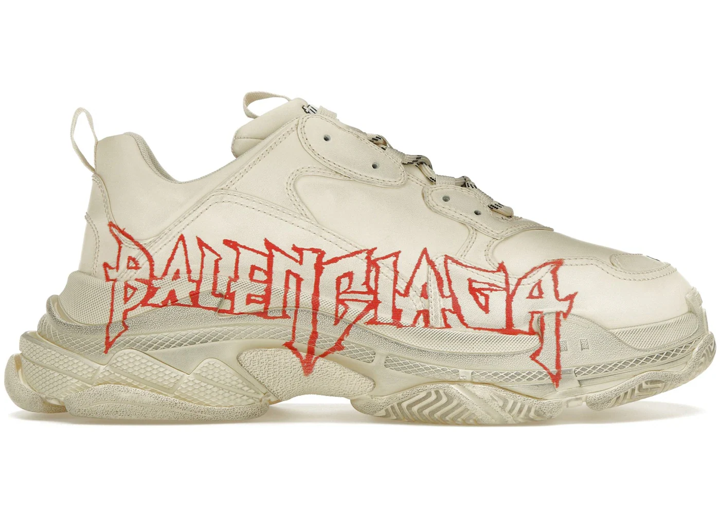 Balenciaga Triple S DIY Metal White Red Black sneaker