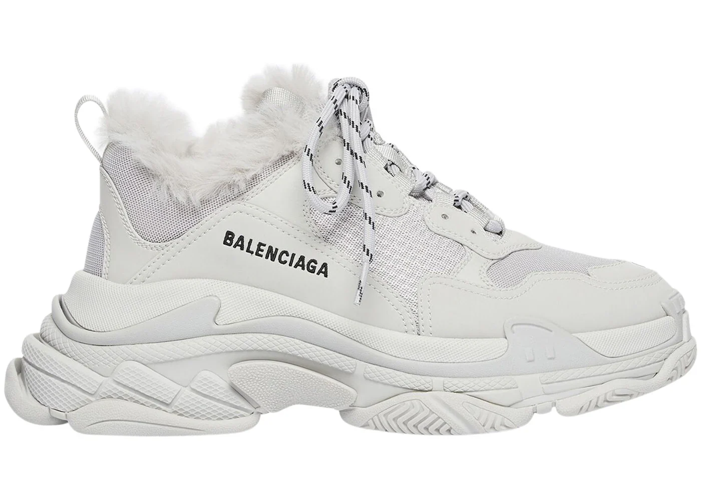 Balenciaga Triple S Fake Fur Grey sneaker
