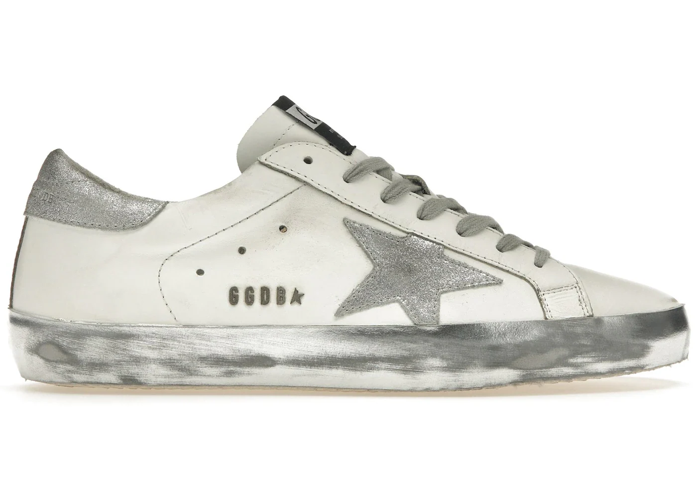Golden Goose Super-Star White Silver Glitter sneaker