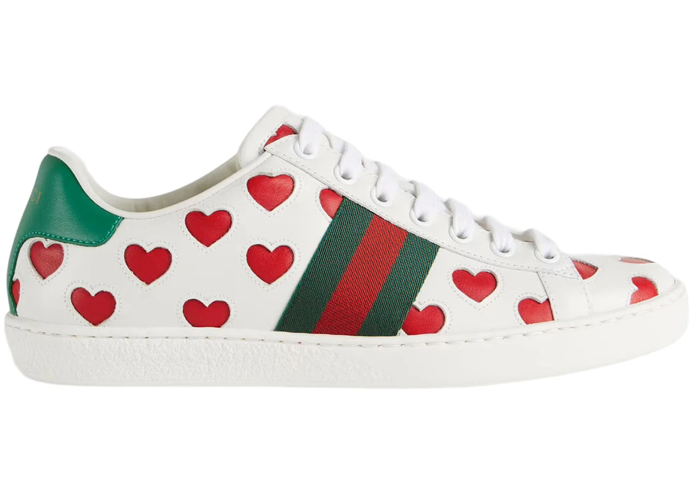 Gucci Ace Hearts (da donna) White / Red / Green sneaker