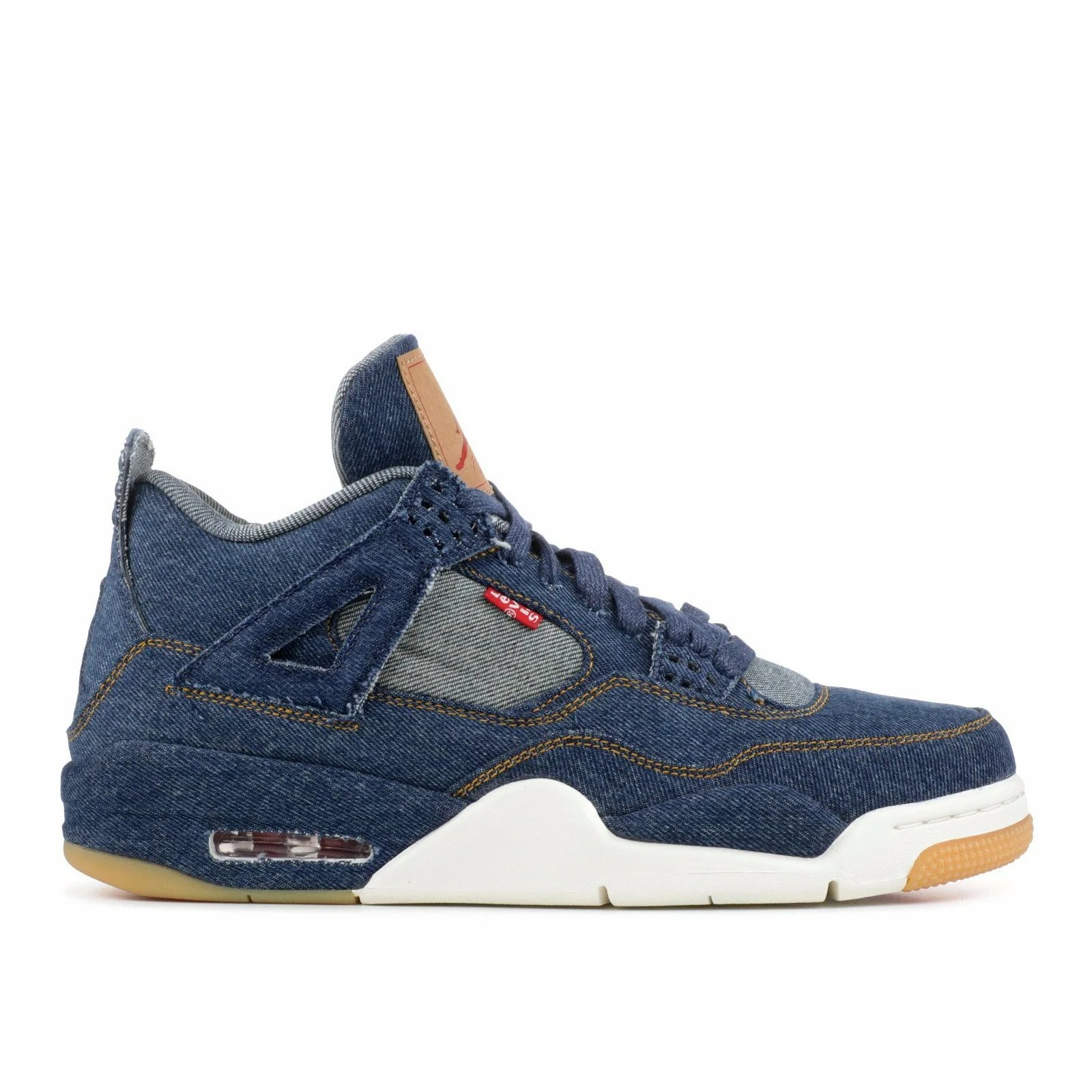 Levis X Air Jordan 4 'Retro Denim' (2018) Denim-Sail-Grey Red sneaker
