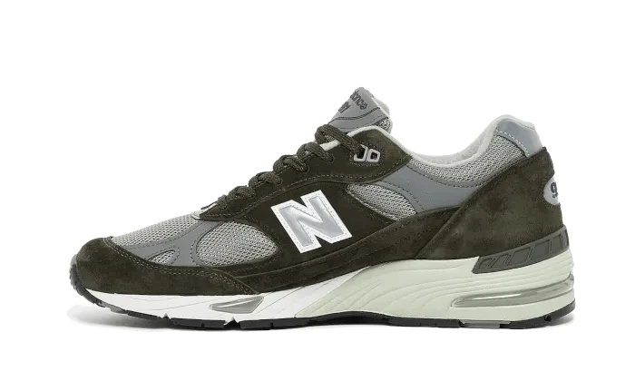 New Balance 991 Made In U.K Olive Olive Gray / White sneaker