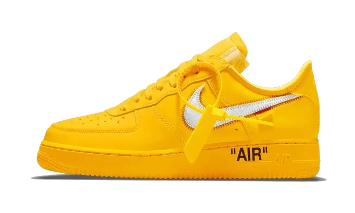 Nike Air Force 1 Low Off-White University Gold Metallic Silver Black-Metallic Silver sneaker