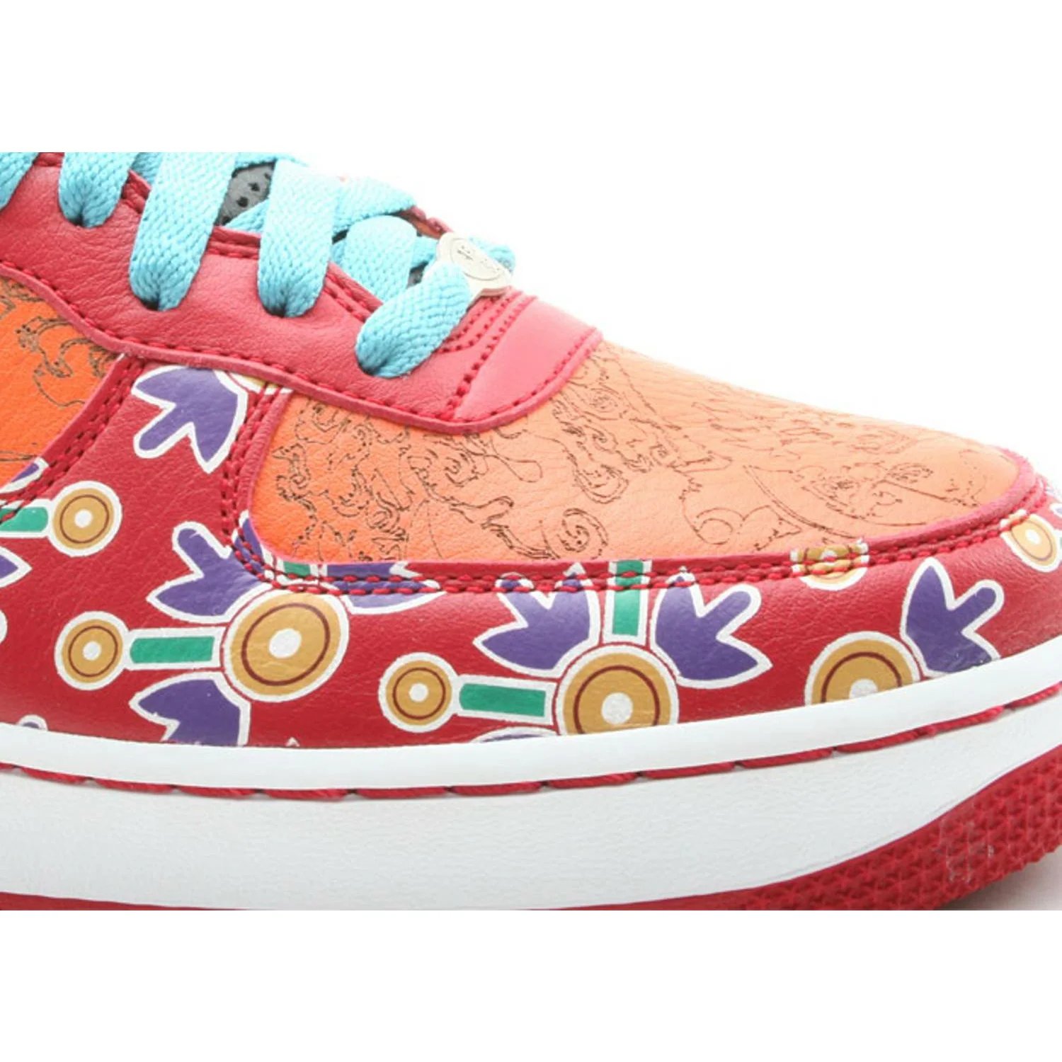Nike Air Force 1 Premium Low 'Year Of The Dog' (2005) Varsity Red / White-Orange sneaker, foto 2