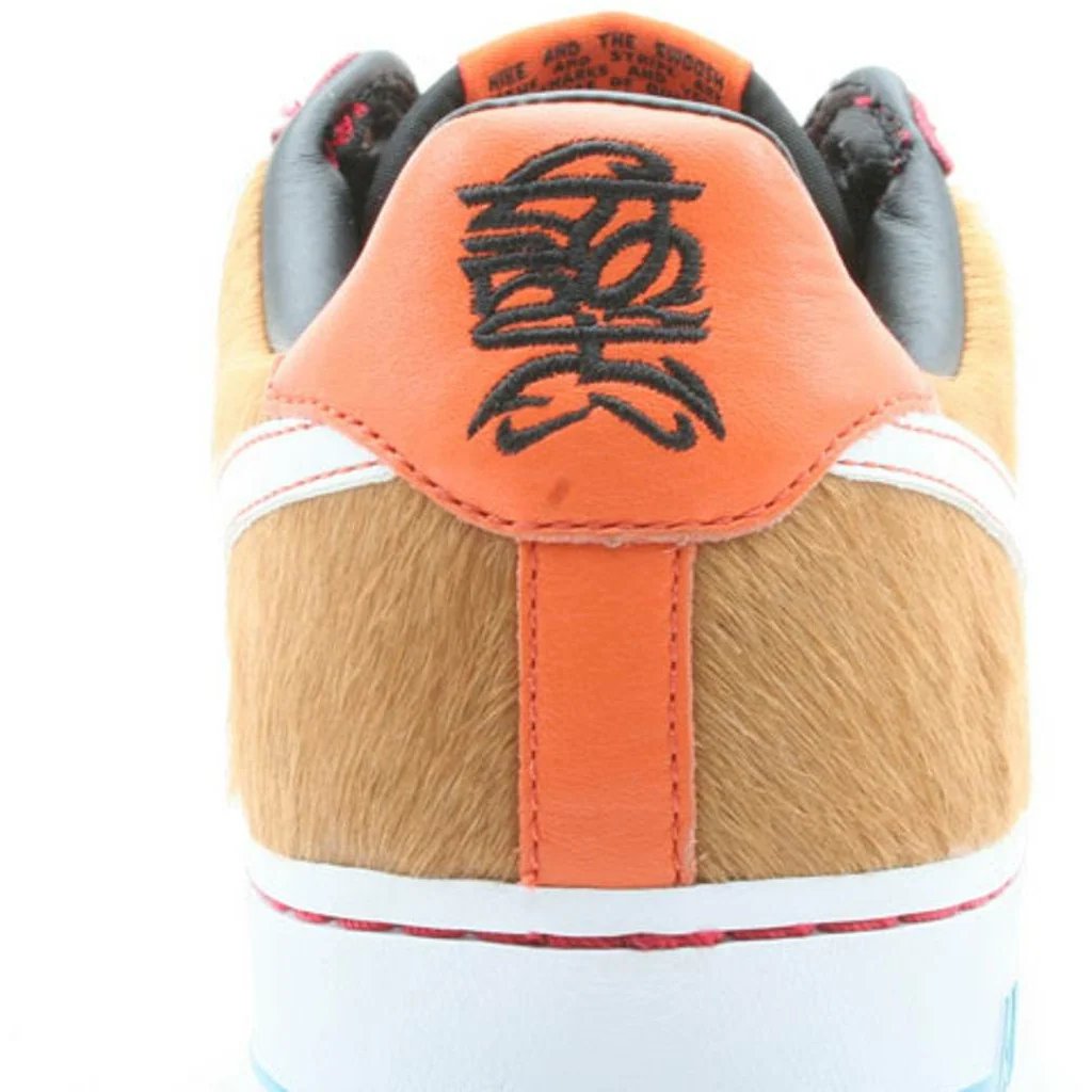 Nike Air Force 1 Premium Low 'Year Of The Dog' (2005) Varsity Red / White-Orange sneaker, foto 3