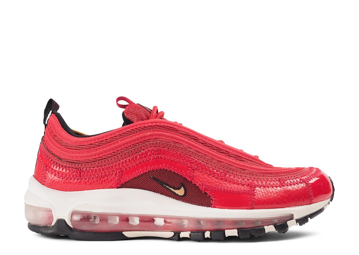 Nike Air Max 97 CR7 'Cristiano Ronaldo Portugal Patchwork' (2018) University Red / Fir / White / Metallic Gold sneaker
