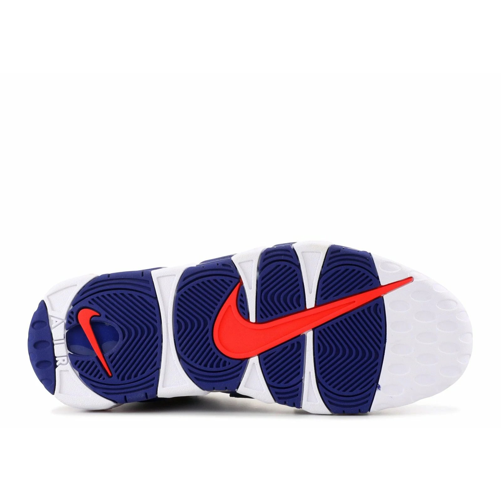 Nike Air More Uptempo 'Knicks' (2017) White / Deep Royal Blue-Team Orange sneaker, foto 4