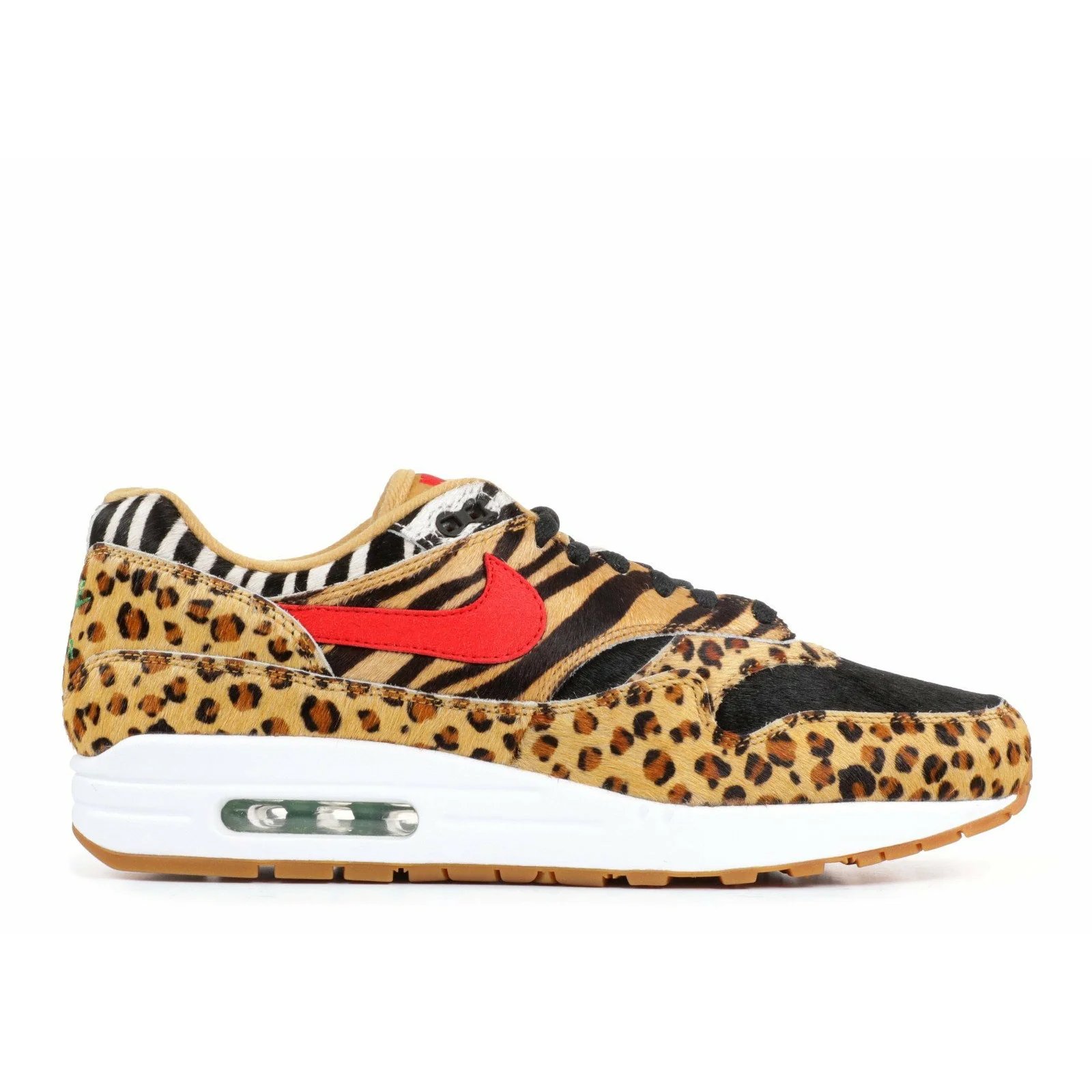 Nike Atmos X Air Max 1 DLX Animal Pack (2018) Wheat / Sport Red / Bison / Classic Green sneaker