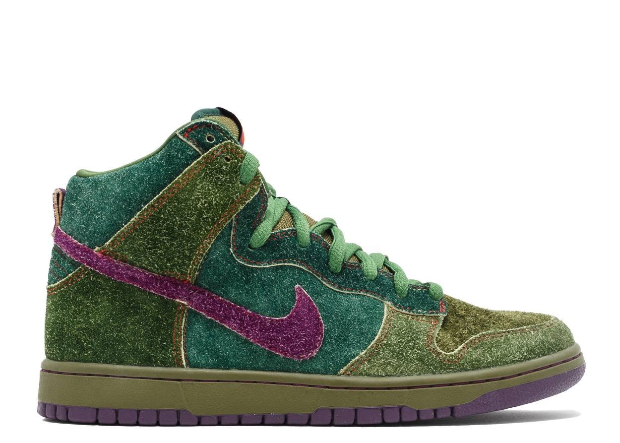 Nike Dunk High Pro Sb "Skunk" Black Forest / Vntg Purple-Plgrm sneaker