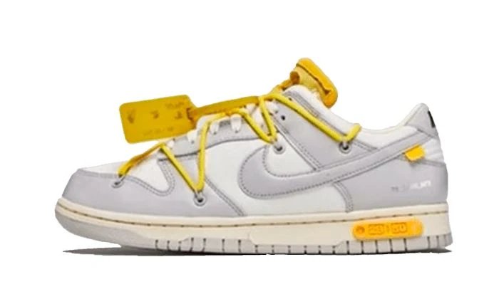 Nike Dunk Low Off-White Lot 29 Sail / Neutral Grey / Opti Yellow sneaker