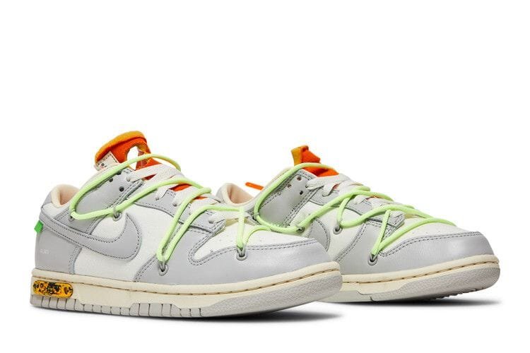 Nike Dunk Low Off-White Lot 43 Sail / Neutral Grey-Barely Volt sneaker, foto 2