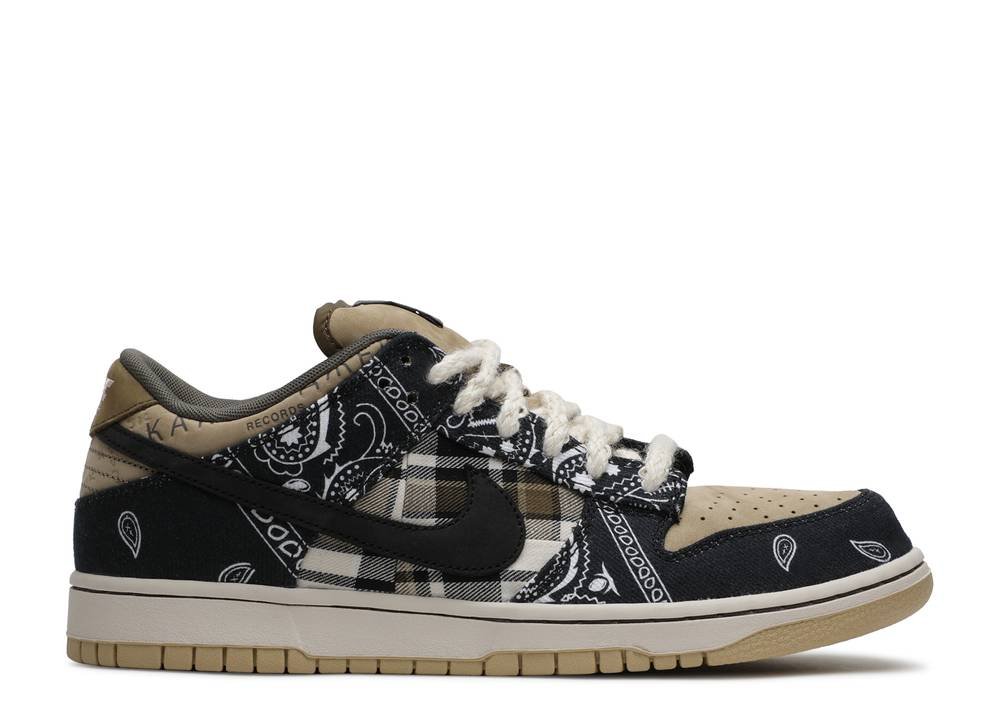Nike Dunk Low Premium Qs Sb x Travis Scott "Cactus Jack" Black / Black-Parachute Beige sneaker