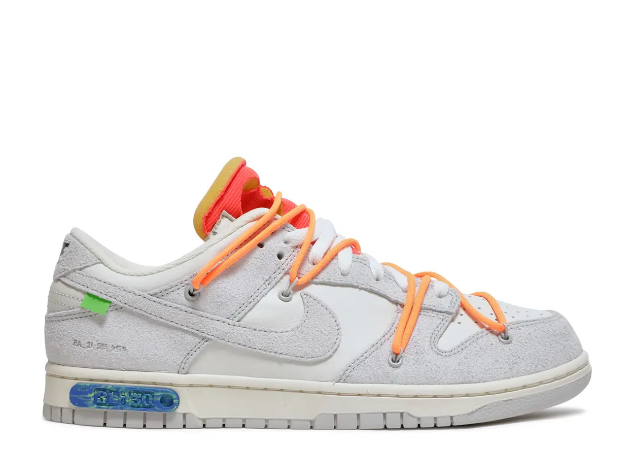 Nike Dunk Low x Off White "Lot 31" Sail / Neutral Grey-Total Orange sneaker