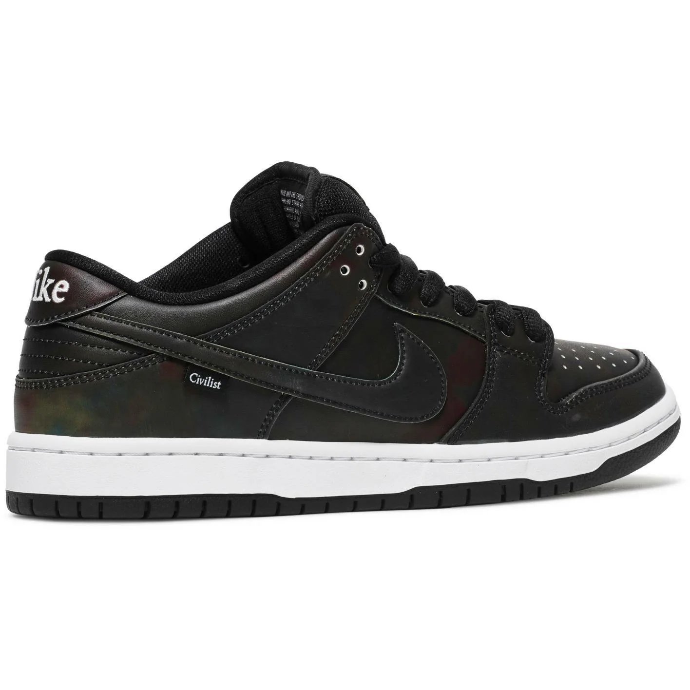Nike Dunk SB Low Pro QS 'Civilist' (2020) Black / Black / Black sneaker, foto 3
