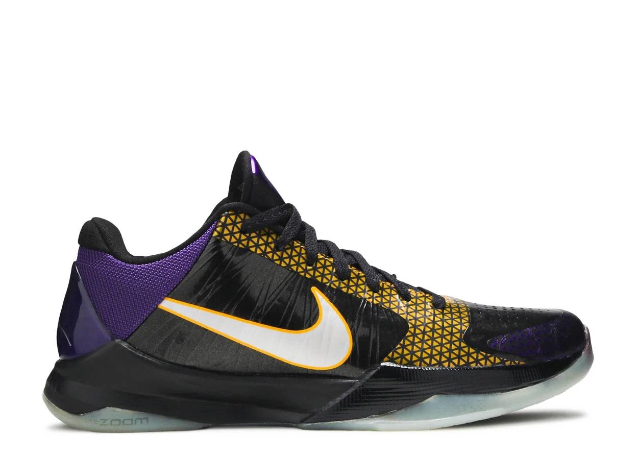 Nike Kobe 5 Pop "Playoff Carpe Diem" Black / Chrome-Dlsol-Vrsty Prpl sneaker