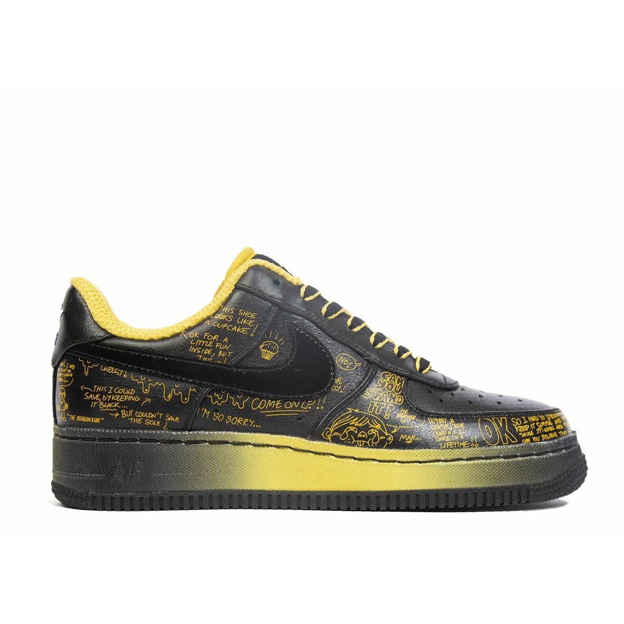 Nike Livestrong x Air Force 1 Supreme Tz Laf 'Busy P' (2009) Black / Black-Varsity Maize sneaker