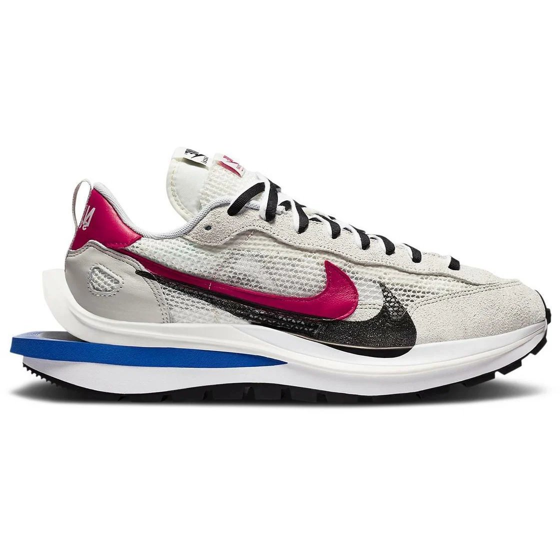 Nike Sacai X Vaporwaffle 'Sail' (2020) Light Bone / Game Royal / Sport Fuchsia sneaker