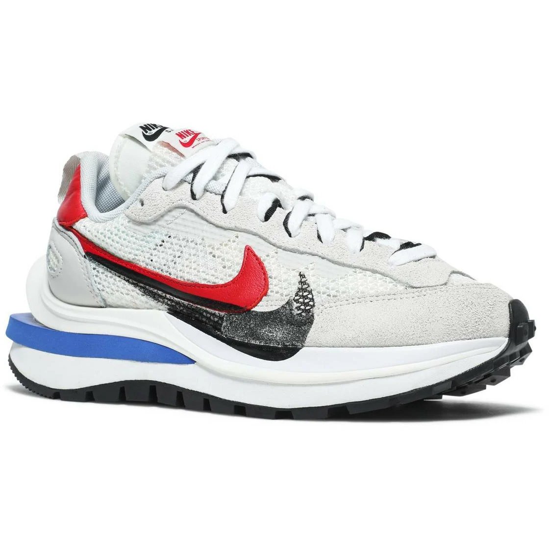 Nike Sacai X Vaporwaffle 'Sail' (2020) Light Bone / Game Royal / Sport Fuchsia sneaker, foto 2