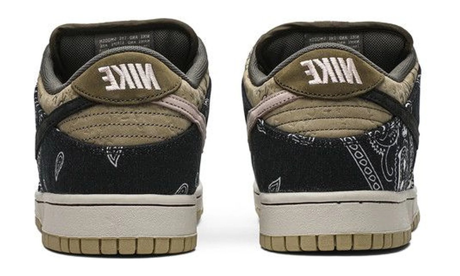 Nike SB Dunk Low Travis Scott Black / Black / Parachute Beige / Petra Brown sneaker, foto 3