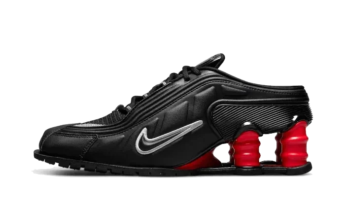 Nike Shox MR4 Mule Martine Rose Black Metallic Silver-Comet Red sneaker
