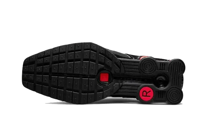 Nike Shox MR4 Mule Martine Rose Black Metallic Silver-Comet Red sneaker, foto 3